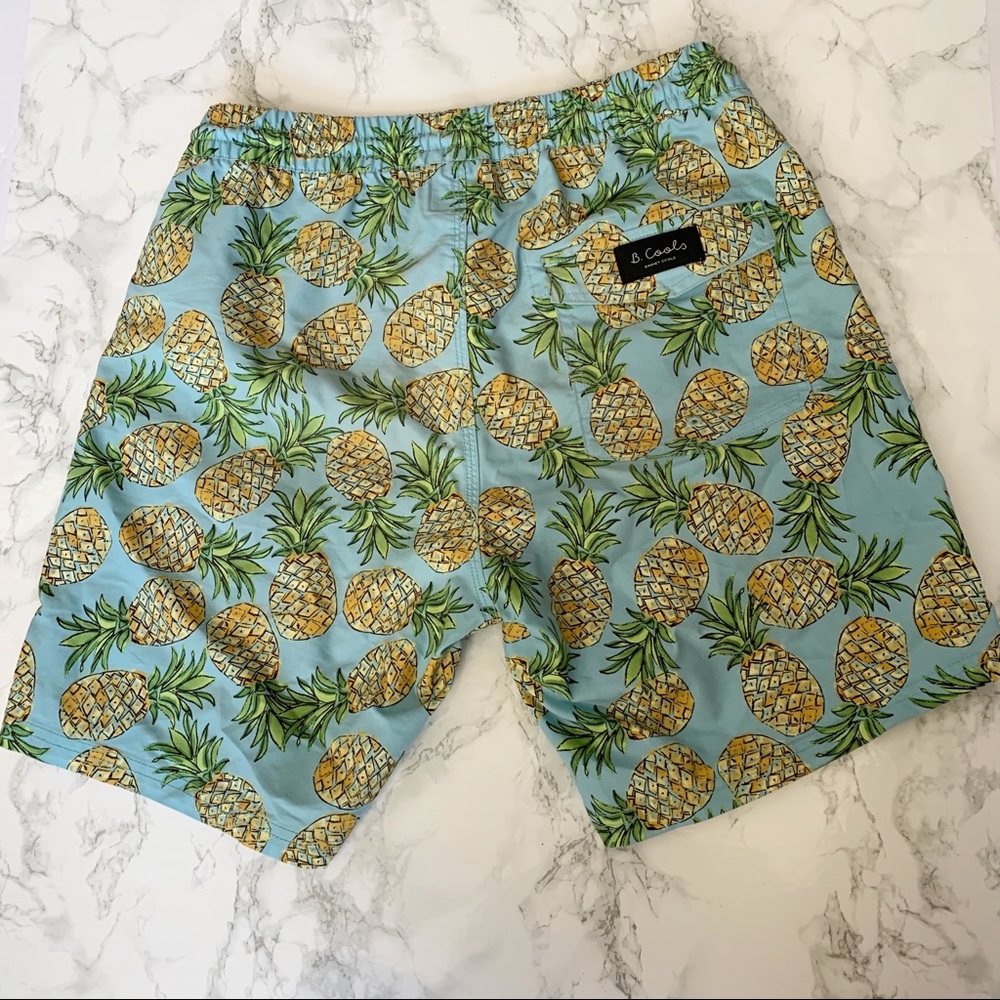BARNEY COOLS BLUE GREEN PINEAPPLE SWIM SHORTS - Picture 5 of 7